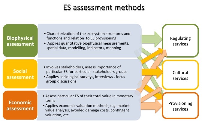 Ecosystem-service-assessment methods